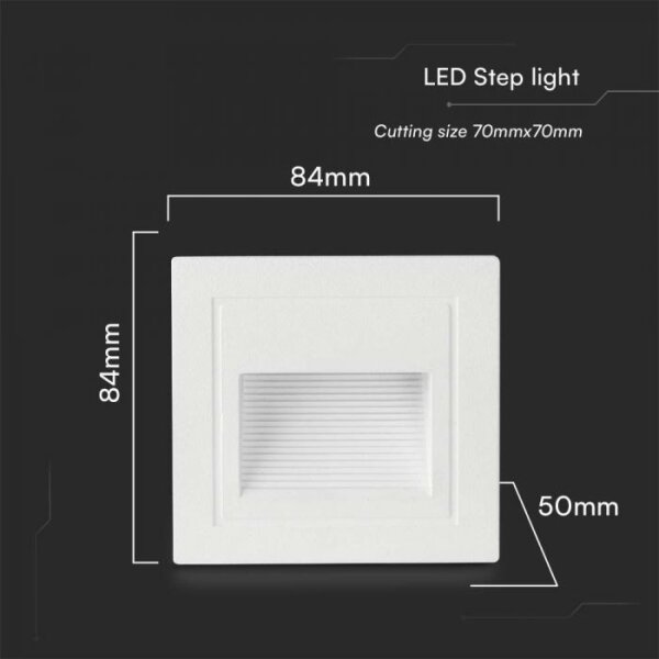 LED външно осветление за стълби 5W 230V 3000K IP65 бяло