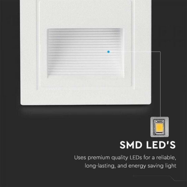 LED външно осветление за стълби 5W 230V 3000K IP65 бяло