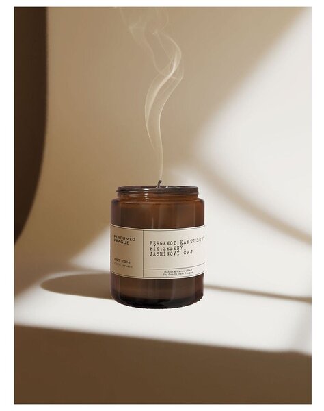 Ароматна свещ от соев восък време на горене 40 час #46 Bergamot, Jasmine, Opuncia – Perfumed Prague