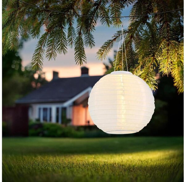 Globo 339700W - LED соларен висящ лампион LED/0,5W/3V IP44 бял