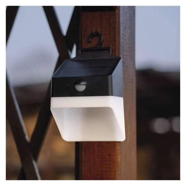 LED соларен стенен фенер LUMI LED/3,7W IP65 сензор черен