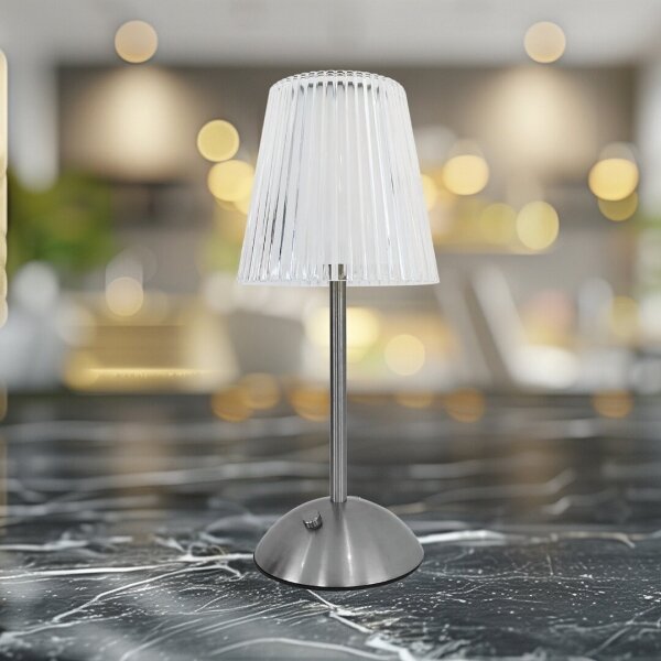 LED настолна лампа ELBA, 1,6W, 800 mAh, мат хром, с докосване