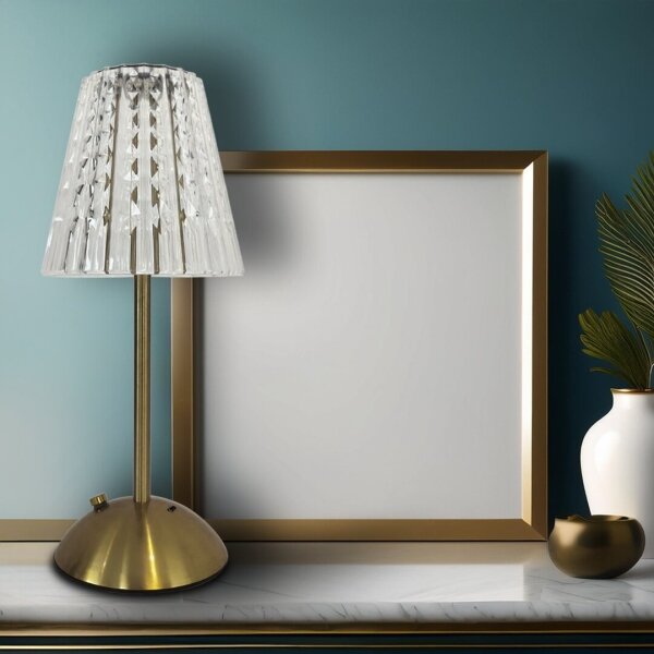 LED регулируема докосваема настолна лампа ELBA LED/1,6W/800 mAh златна/прозрачна