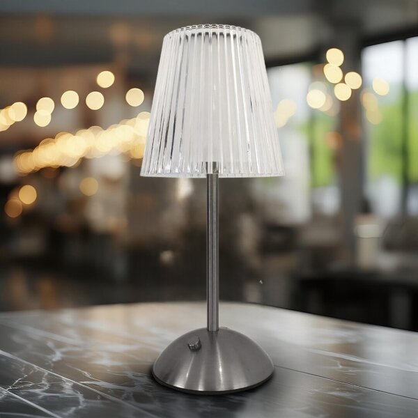 LED настолна лампа ELBA, 1,6W, 800 mAh, мат хром, с докосване