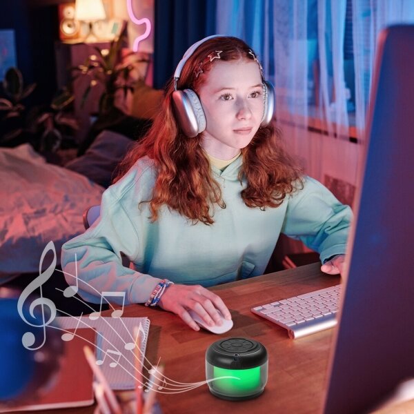 Rabalux 76110 - RGB настолна лампа с говорител RADELIA RGB/3W/3,7V 500mAh
