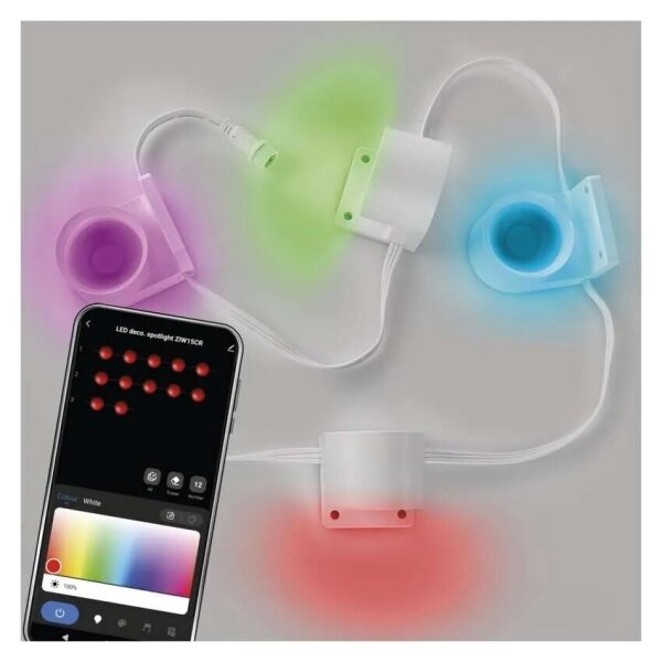 LED RGBIC+CCT декоративна верига GoSmart 4xLED/7W/230V 85 см Wi-Fi Tuya