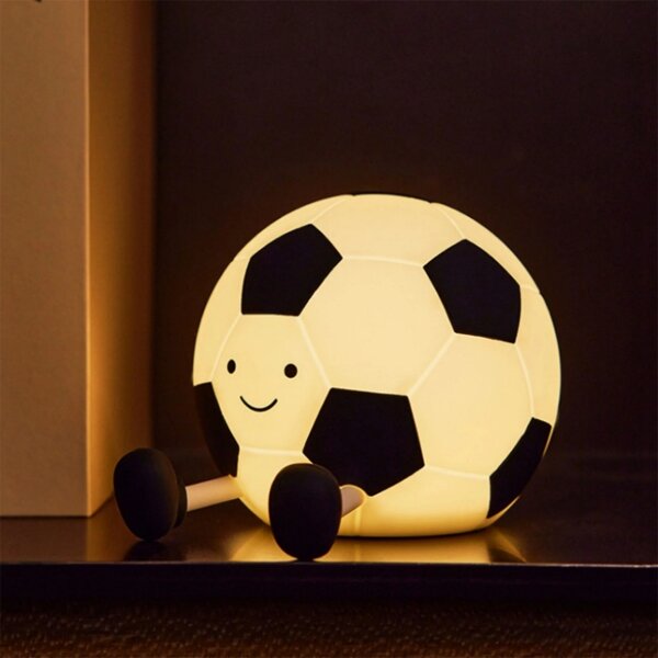 LED детска сензорна лампа FOOTBALL LED/2W/5V USB 1200 mAh бяла/черна