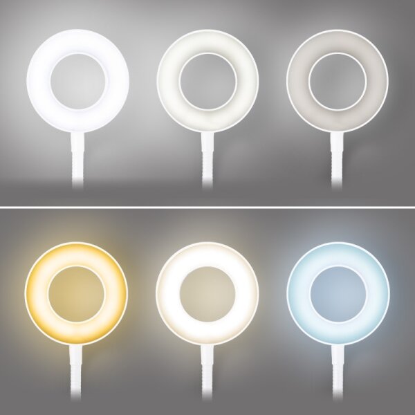 Brilagi - димируема LED лампа с щипка ORBELA LED/8W/5V 3000/4000/5000K бяла