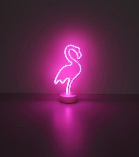 Globo 28064 - LED неонова настолна декорация FLAMINGO LED/2W/3xAA