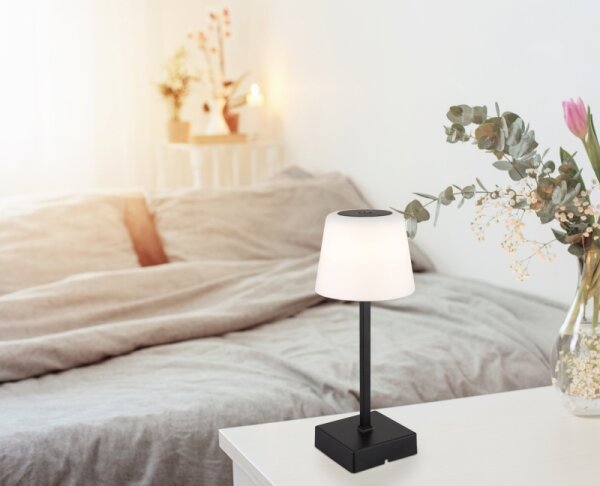 Globo 28061S - LED настолна лампа XAYDEN LED/2W/5V 800 mAh, черна, с док