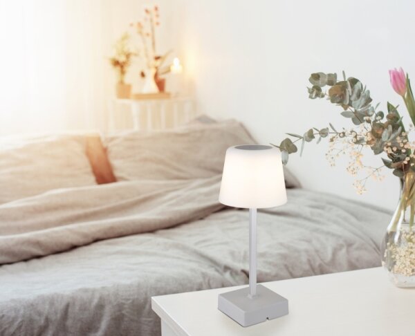 Globo 28061SI-LED XAYDEN 2W/5V LED настолна лампа със сензор и батерия 800 mAh