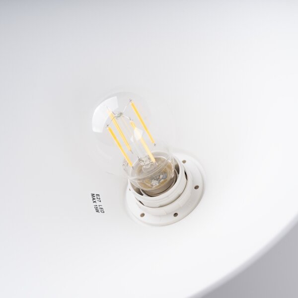 Sollux SL.1319 - Пендел JAGA 1xE27/15W/230V Ø 30 см бял
