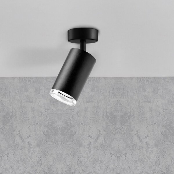 LED RGBW димируемо точково осветително тяло за баня TURYN 1xGU10/4,8W/230V IP44 черен