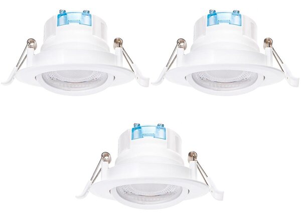 Aigostar - Комплект от 3 вградени LED осветителни тела LED/5W/230V 3000K Ø 8,5 см, бели