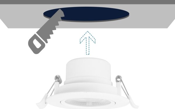 Aigostar - Вградено LED осветително тяло LED/5W/230V 3000K Ø 8,5 cm бяло