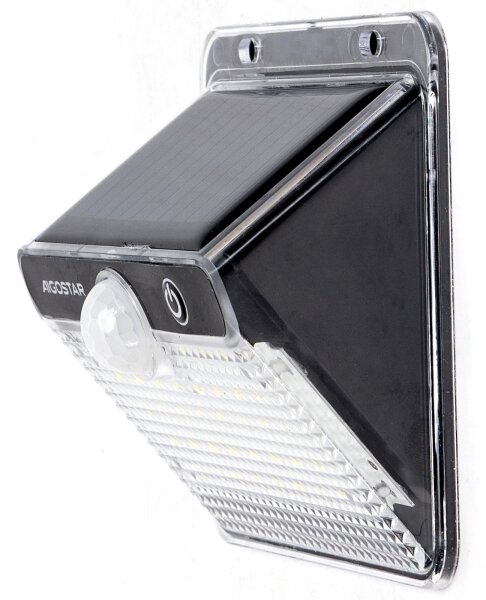 Aigostar-LED Соларно осветително тяло със сензор LED/3,7V 6500K 1200 mAh IP65 черно