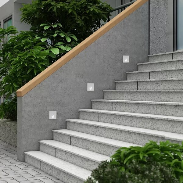 Brilagi - LED Външно вградено осветително тяло STAIRDOT LED/2W/230V бяло IP65 квадратно