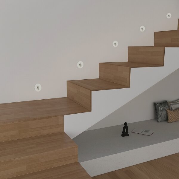 Brilagi - STAIRDOT LED/2W/230V външно вградено LED осветително тяло, бяло, IP65, кръгло