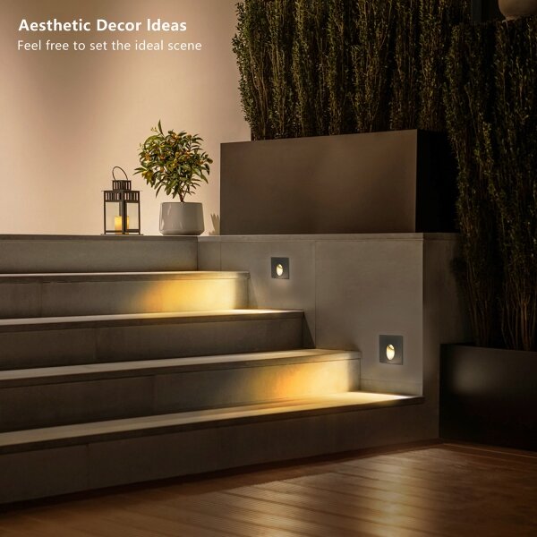 Brilagi - LED външно вградено осветително тяло STAIRDOT LED/2W/230V черно IP65 квадратно