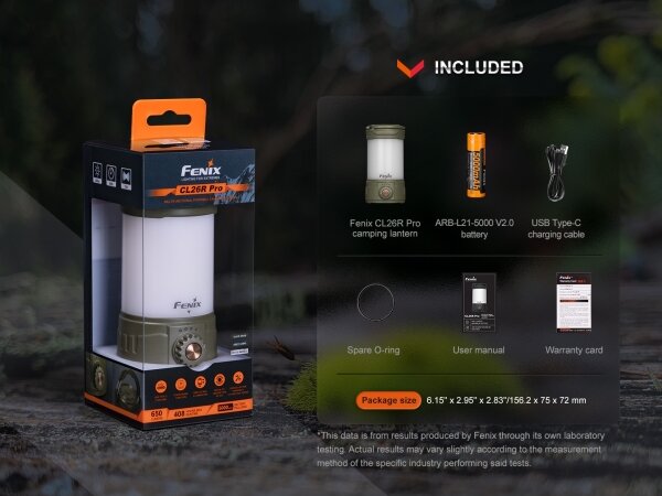 Fenix CL26RPROOLI - LED Димируем преносим акумулаторен лампа LED/USB IP66 зелен