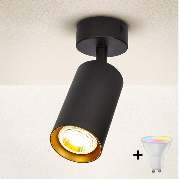 Brilagi - Димируемо LED точково осветително тяло SELE 1xGU10/4,8W/230V черно/златно
