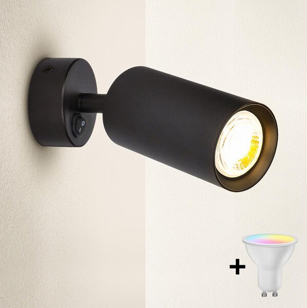 Brilagi - LED димируемо стенно точково осветително тяло SELE 1xGU10/4,8W/230V черно