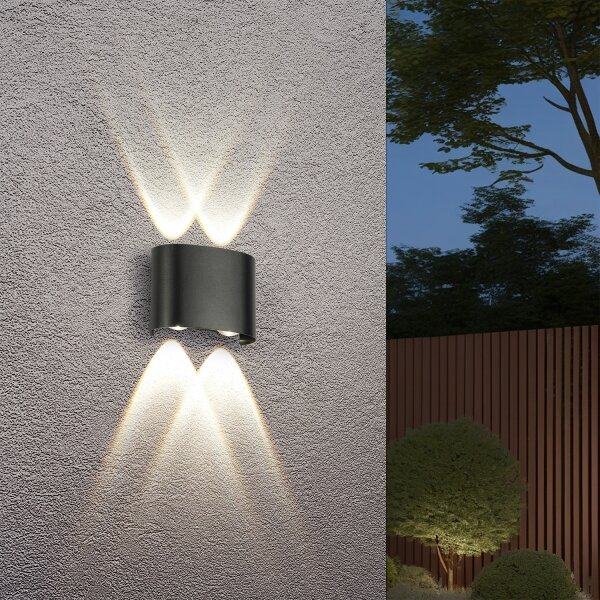 Brilagi - LED външно стенно осветително тяло FLAREBOX LED/4W/230V черно IP65