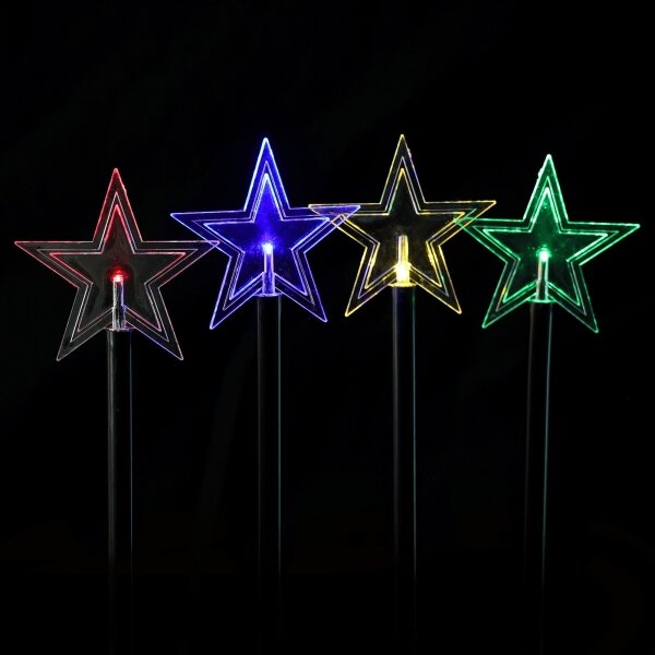 Aigostar - LED RGBY Соларно коледно осветление LED/1,2V/8 функции 1m IP65 800mAh звезди