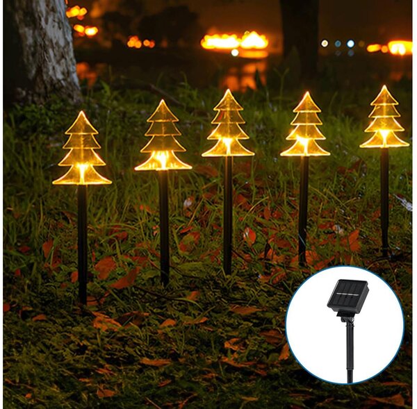 Aigostar LED соларна коледна лампа 1m IP65, 0,054W, топла бяла светлина