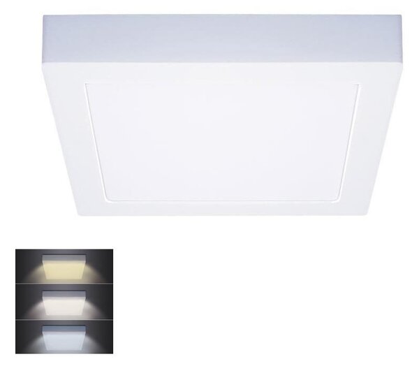 Solight WD171 - LED плафон LED/12W/230V 3000/4000/6000K 17x17 cm бял