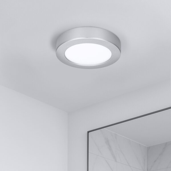 Solight WD240-S - LED панел 2в1 LED/12W/230V 3000/4000/6000K пр.17см IP54 сребрист