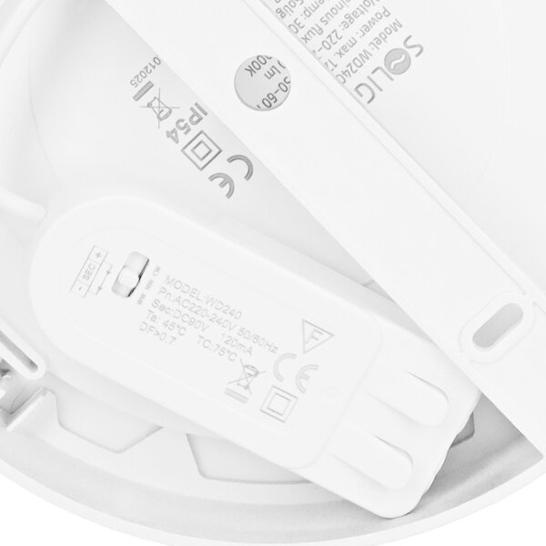 Solight WD240-W - LED панел 2 в 1 LED/12W/230V 3000/4000/6000K Ø17 см IP54 бял
