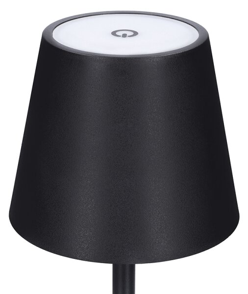 Solight WO69-B - LED димируема презареждаема сензорна настолна лампа LUCCA LED/3,7V 2000 mAh черна