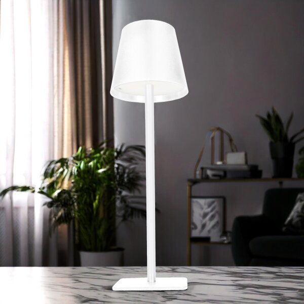 Solight WO69-W - LED димируема презареждаема сензорна настолна лампа LUCCA LED/3,7V 2000 mAh бяла