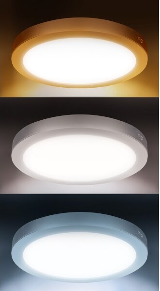 Solight WD242-W - LED панел 2 в 1 18W/230V 3000/4000/6000K, диаметър 22,5 см, IP54, бял