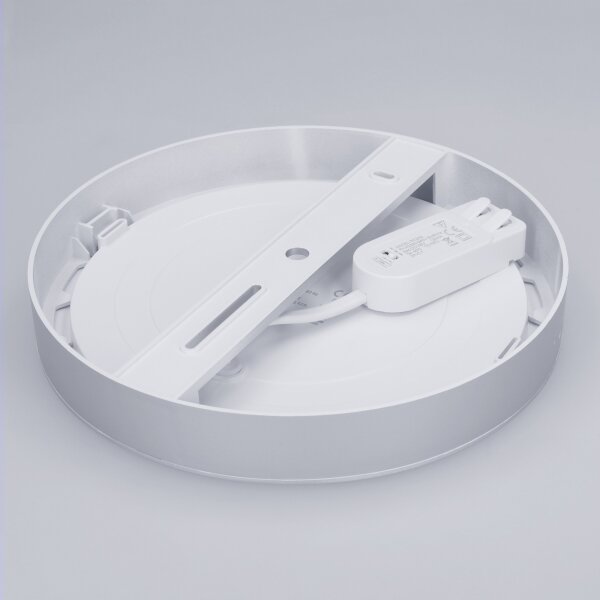 Solight WD242-S - LED панел 2 в 1, 18 W/230 V, 3000/4000/6000 K, Ø 22,5 см, IP54, сребрист