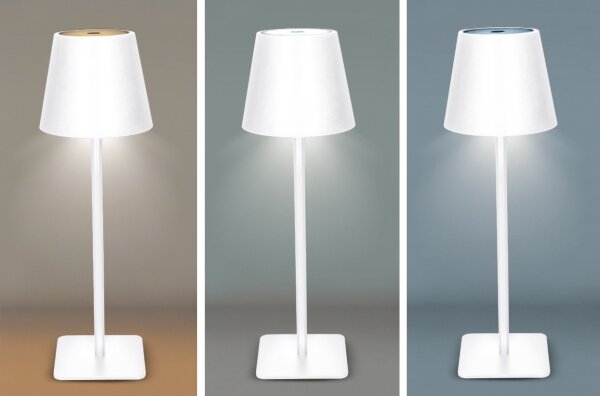 Solight WO69-W - LED димируема презареждаема сензорна настолна лампа LUCCA LED/3,7V 2000 mAh бяла