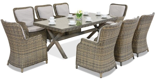 Garden Point cappuccino Лондон ратан сервиз за 8 души