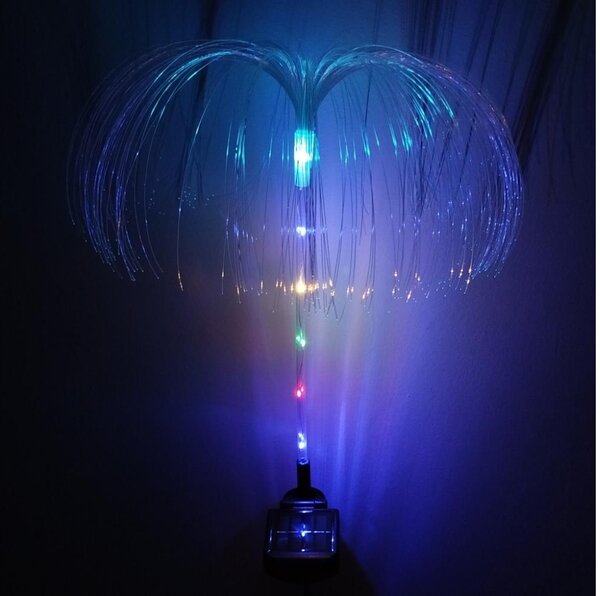 LED RGB соларна лампа 1,2V 300 mAh IP44 черна