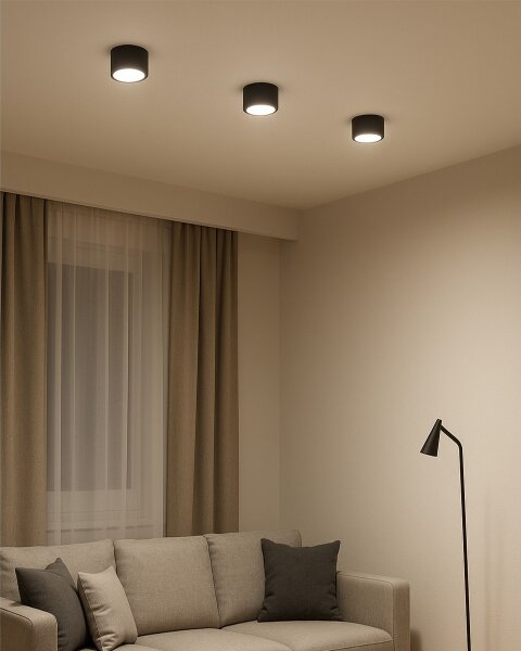 LED точково осветително тяло LED/5W/230V 3000/4000/6400K Ø 7,5 см черно