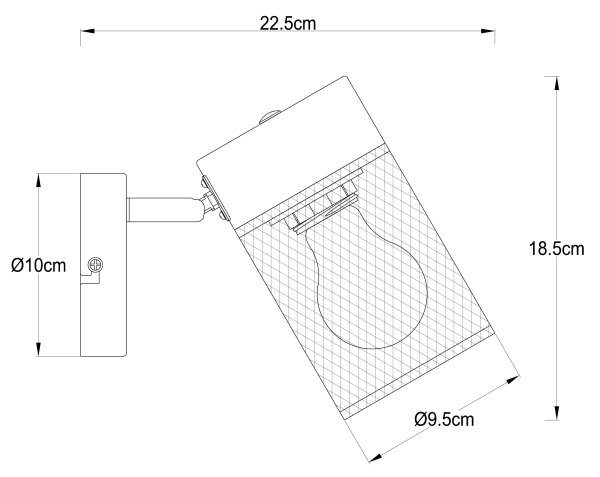 Brilliant - Настенно спот осветително тяло KAMOLO 1xE27/40W/230V черно