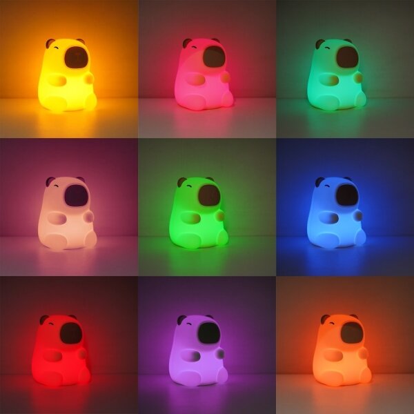 LED RGBW димируема презареждаема детска нощна лампа KAPYBARA LED/0,45W/5V 800 mAh
