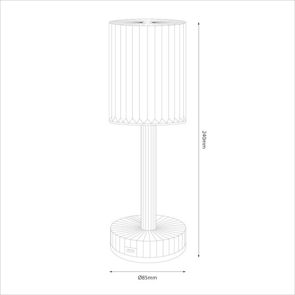 LED презареждаема сензорна настолна лампа SIMPLE LED/1W/5V 2400 mAh 3000-6000K прозрачна