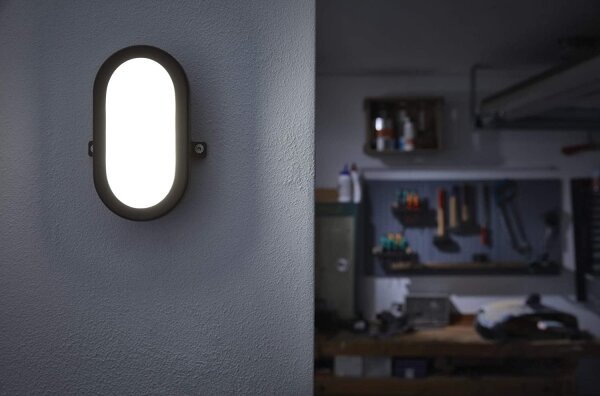 Osram - LED външно стенно осветително тяло BULKHEAD LED/11W/230V IP54 черно