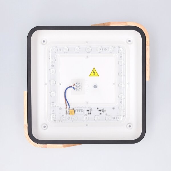 Brilagi - LED таванно осветително тяло PILANA LED/24W/230V дъб/черен 32x32 см