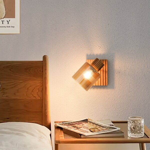 Brilagi - Стенно точково осветително тяло HYGGE 1xE14/15W/230V дърво/димно