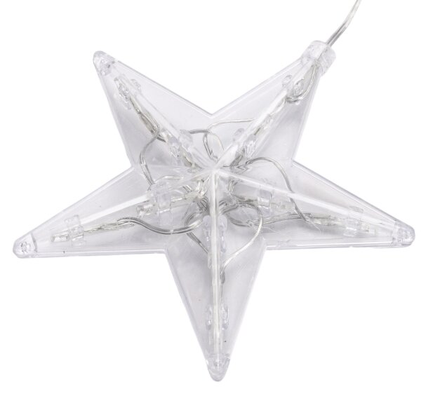 Aigostar - LED Външен гирлянд 70xLED/230V 1,2x1m IP44 студено бели звезди