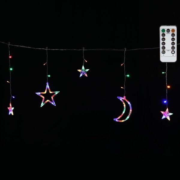Aigostar - LED RGBY външна коледна гирлянда 120xLED/6W/230V/8 функции 3x0,6m IP44 + дистанционно управление