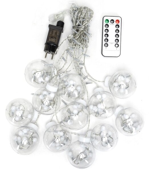Aigostar - LED външна коледна гирлянда 120xLED/6W/230V/8 функции 3x0,6m IP44 топло бяло+дистанционно