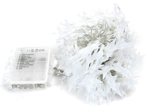 Aigostar - LED RGBY външна коледна гирлянда 100xLED/8 функции 3xAA 10m IP44 звезди